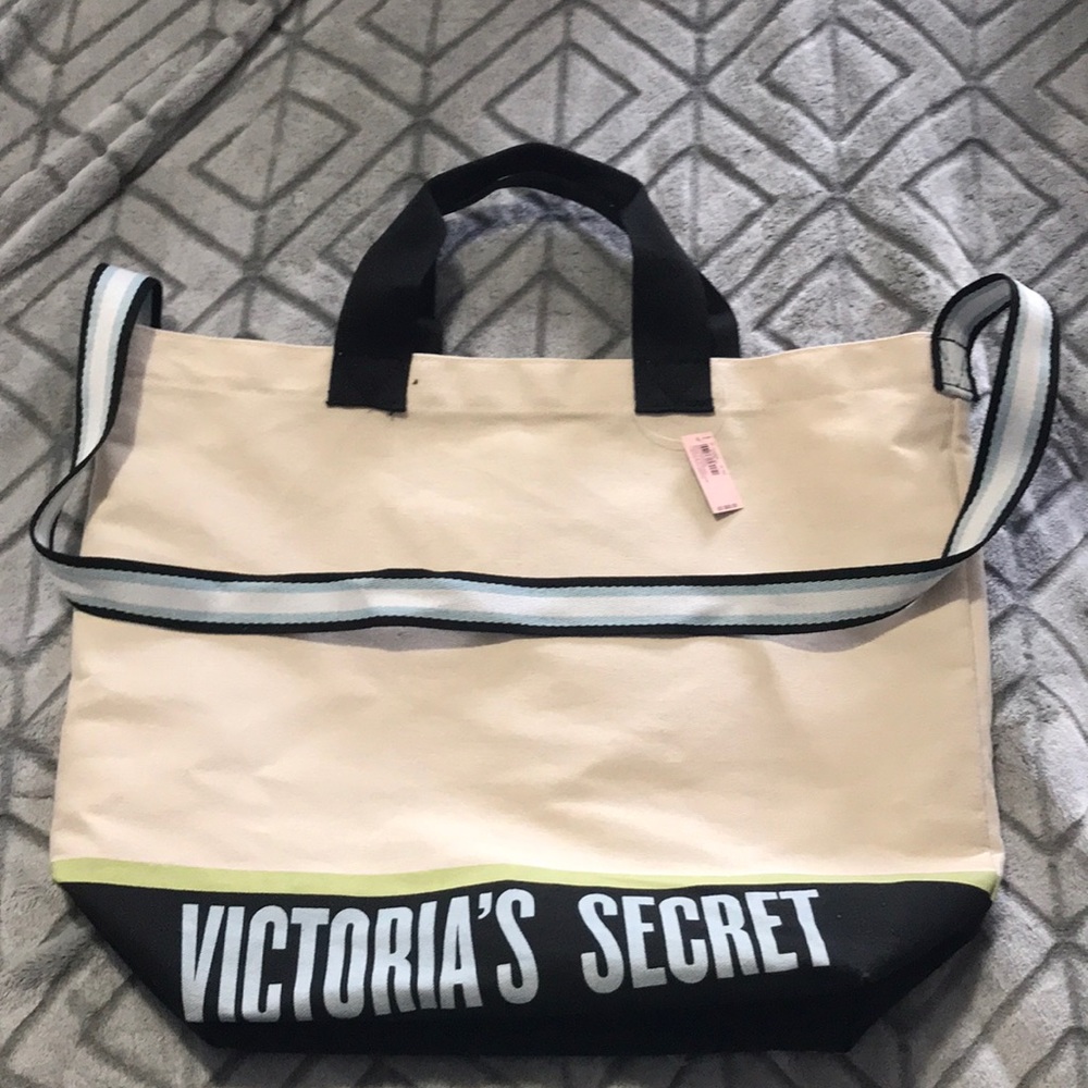 🎉NEW!! Victoria’s Secret Canvas Beach Bag